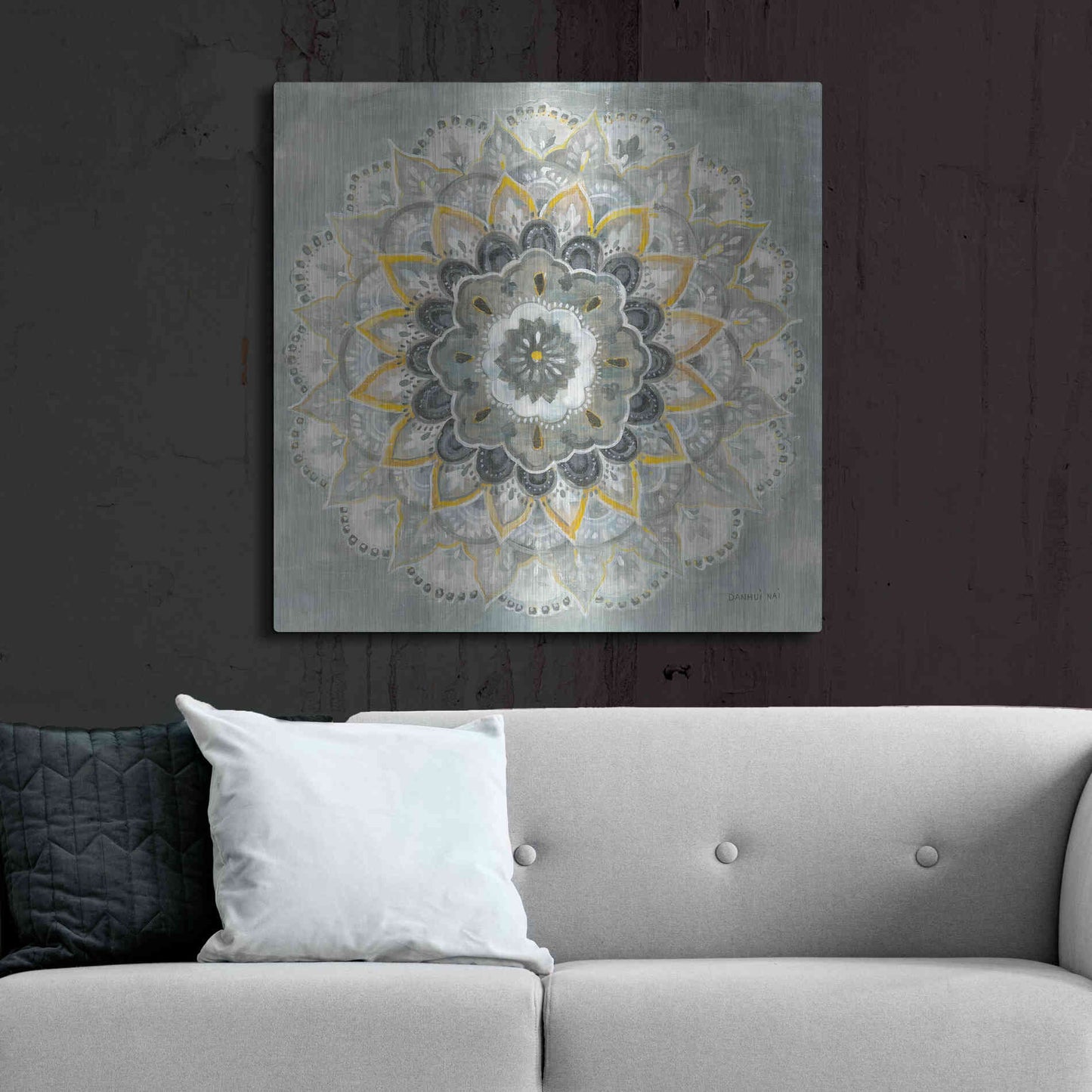 Luxe Metal Art 'Sunburst' by Danhui Nai, Metal Wall Art,36x36