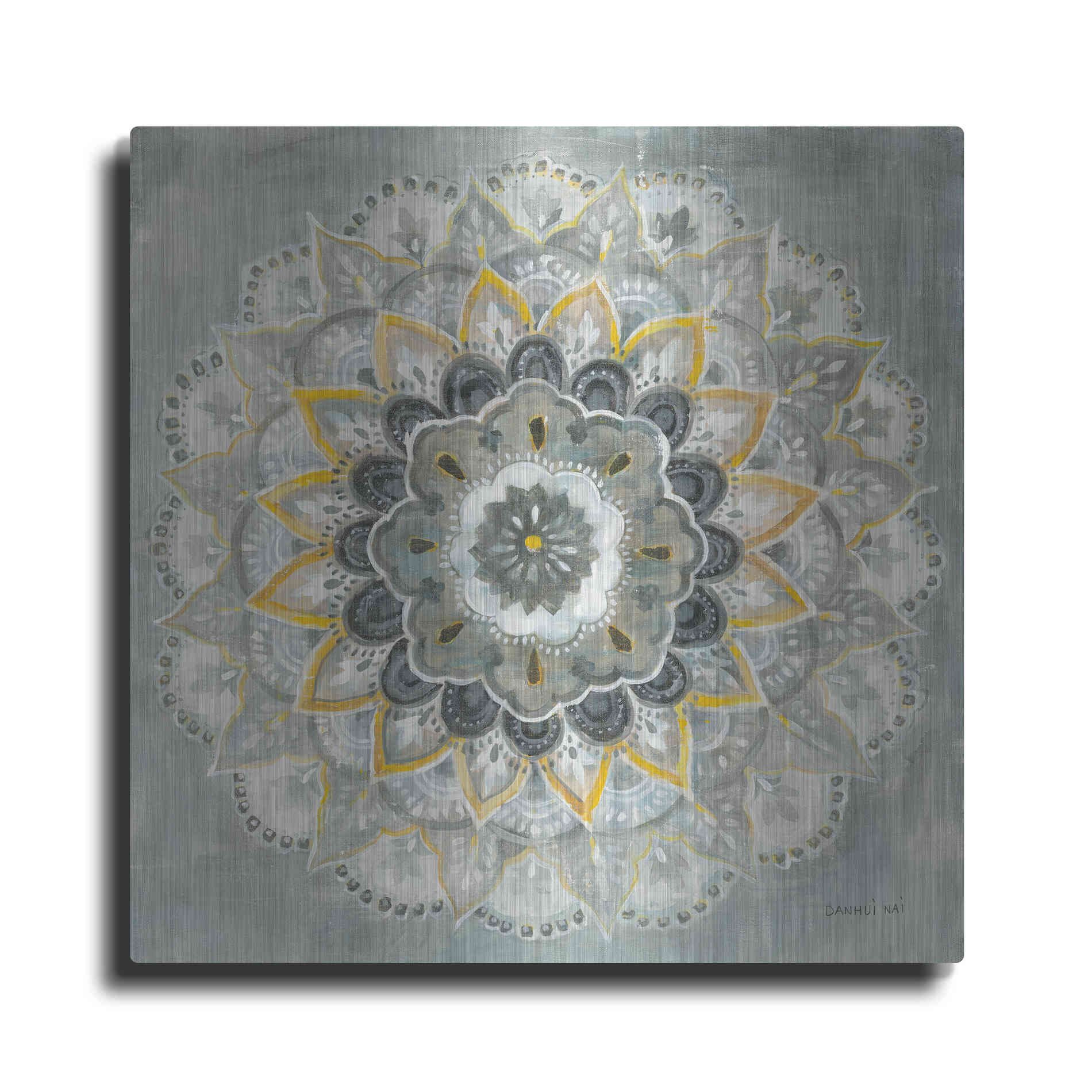 Luxe Metal Art 'Sunburst' by Danhui Nai, Metal Wall Art