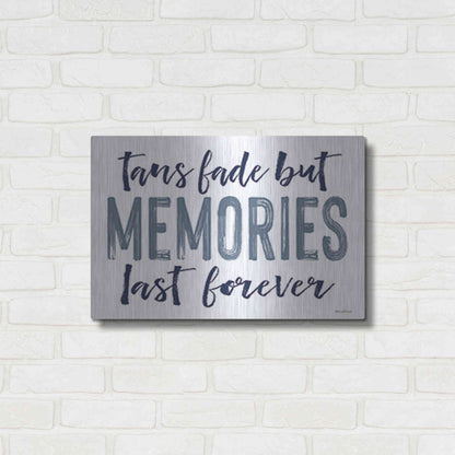 Luxe Metal Art 'Memories Last Forever' by Lettered & Lined, Metal Wall Art,24x16