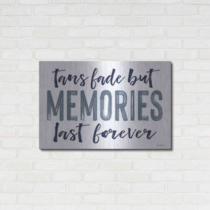 Luxe Metal Art 'Memories Last Forever' by Lettered & Lined, Metal Wall Art,36x24