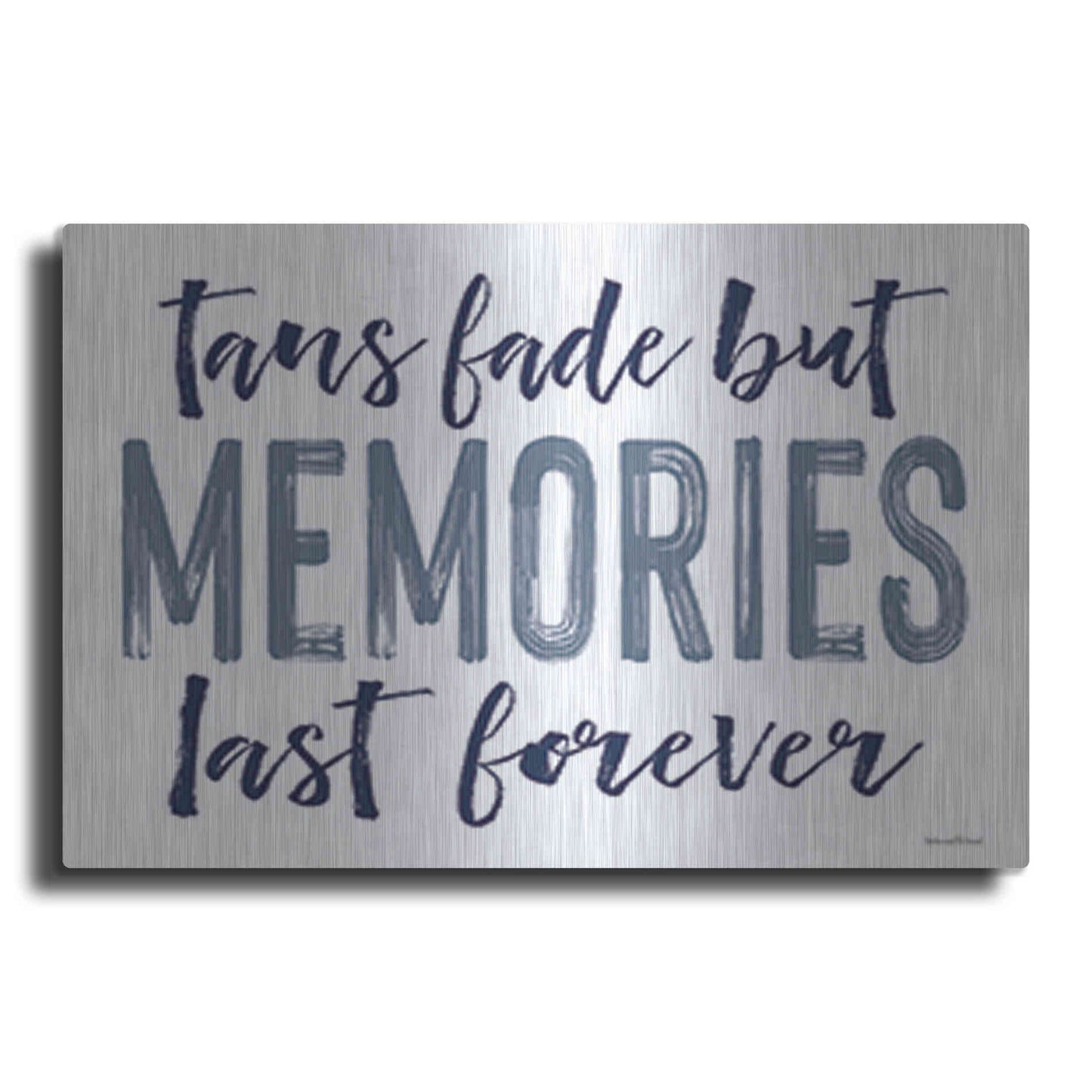 Luxe Metal Art 'Memories Last Forever' by Lettered & Lined, Metal Wall Art