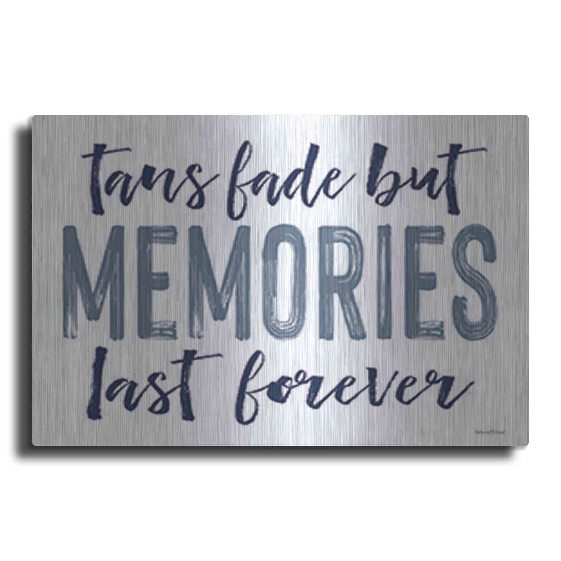 Luxe Metal Art 'Memories Last Forever' by Lettered & Lined, Metal Wall Art