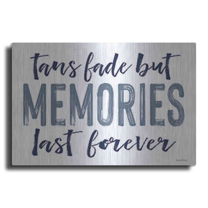 Luxe Metal Art 'Memories Last Forever' by Lettered & Lined, Metal Wall Art