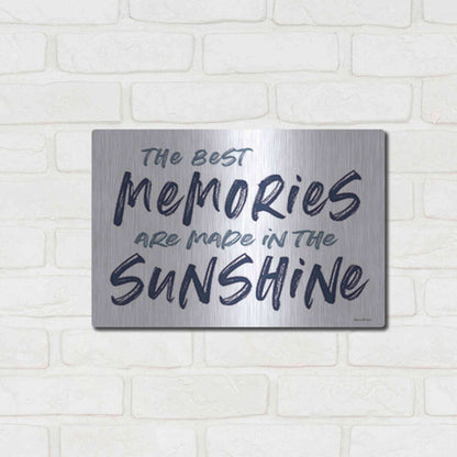 Luxe Metal Art 'The Best Memories' by Lettered & Lined, Metal Wall Art,16x12
