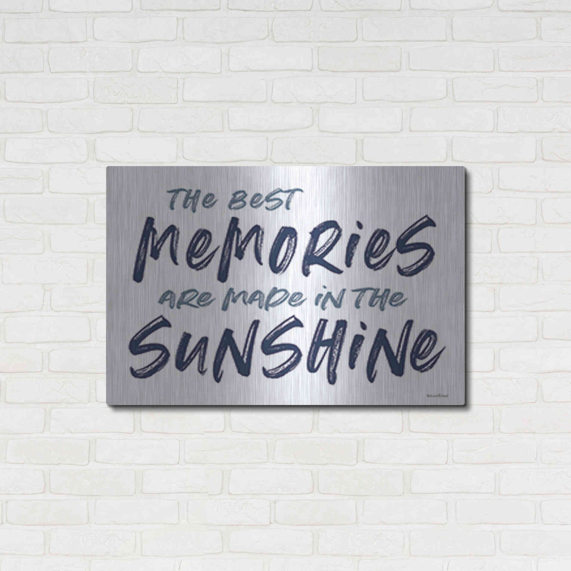 Luxe Metal Art 'The Best Memories' by Lettered & Lined, Metal Wall Art,36x24