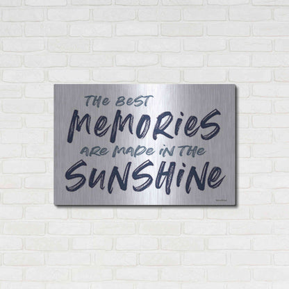 Luxe Metal Art 'The Best Memories' by Lettered & Lined, Metal Wall Art,36x24