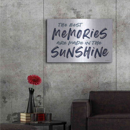 Luxe Metal Art 'The Best Memories' by Lettered & Lined, Metal Wall Art,36x24