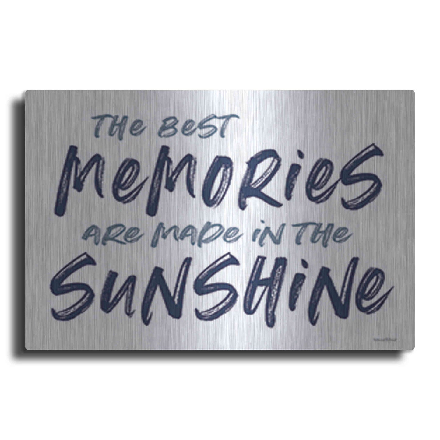 Luxe Metal Art 'The Best Memories' by Lettered & Lined, Metal Wall Art