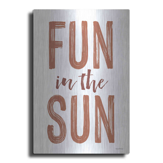 Luxe Metal Art 'Fun in the Sun Brown' by Lettered & Lined, Metal Wall Art