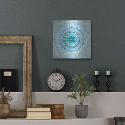 Luxe Metal Art 'Coastal Mandala' by Danhui Nai, Metal Wall Art,12x12