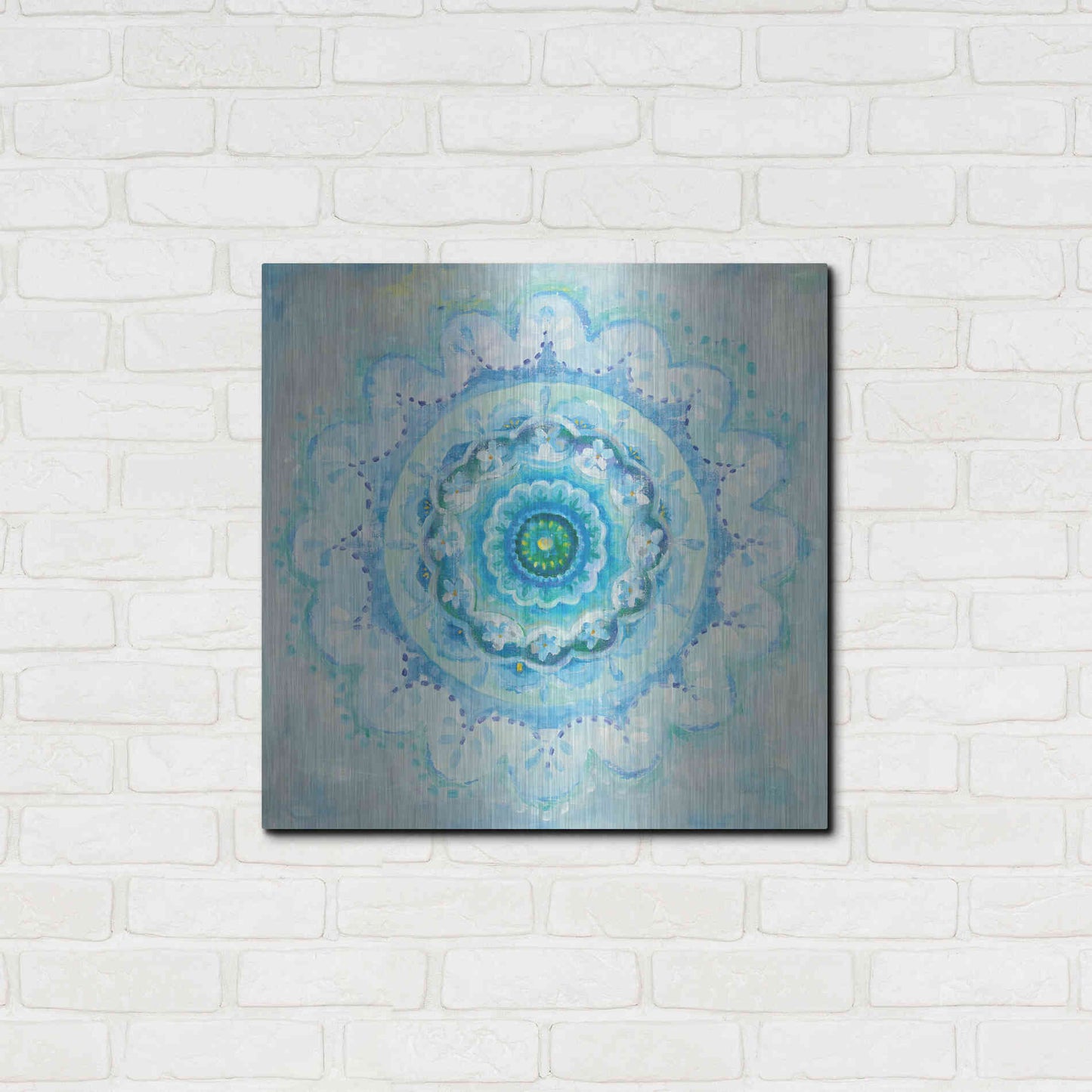 Luxe Metal Art 'Coastal Mandala' by Danhui Nai, Metal Wall Art,24x24