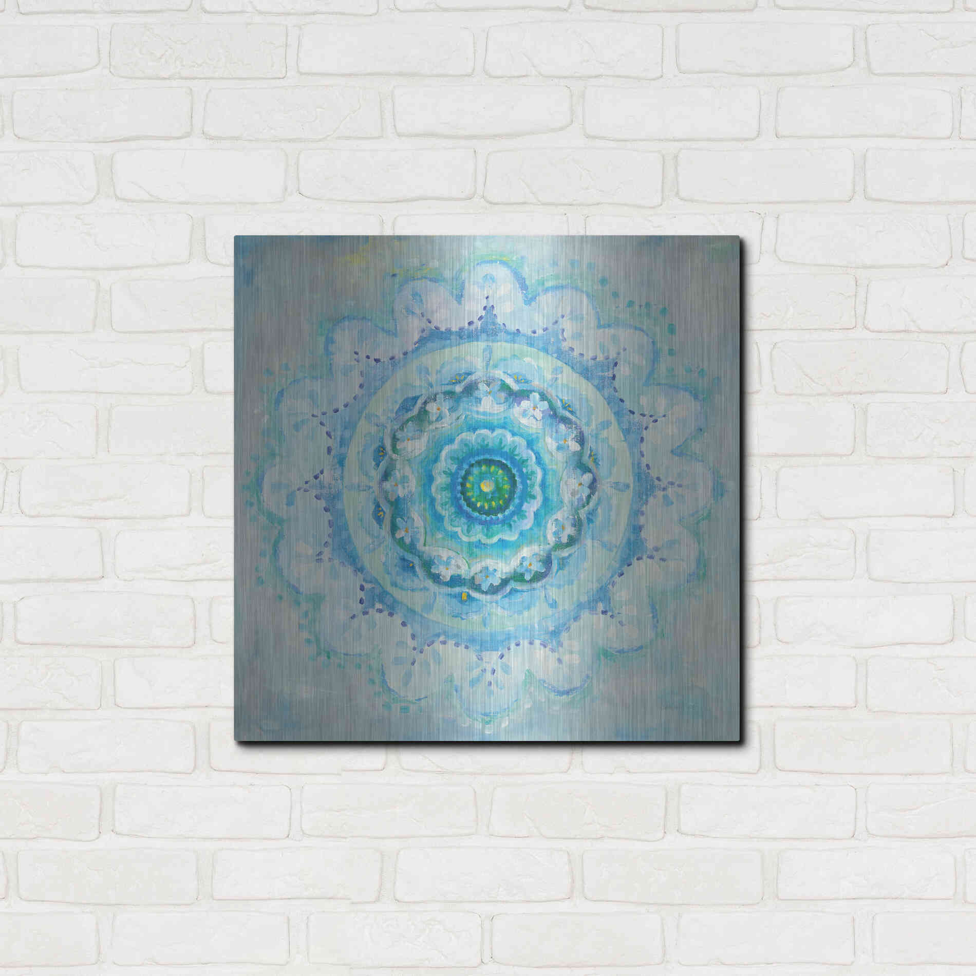 Luxe Metal Art 'Coastal Mandala' by Danhui Nai, Metal Wall Art,24x24