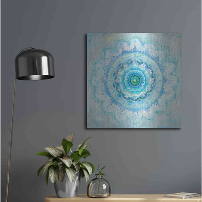 Luxe Metal Art 'Coastal Mandala' by Danhui Nai, Metal Wall Art,24x24