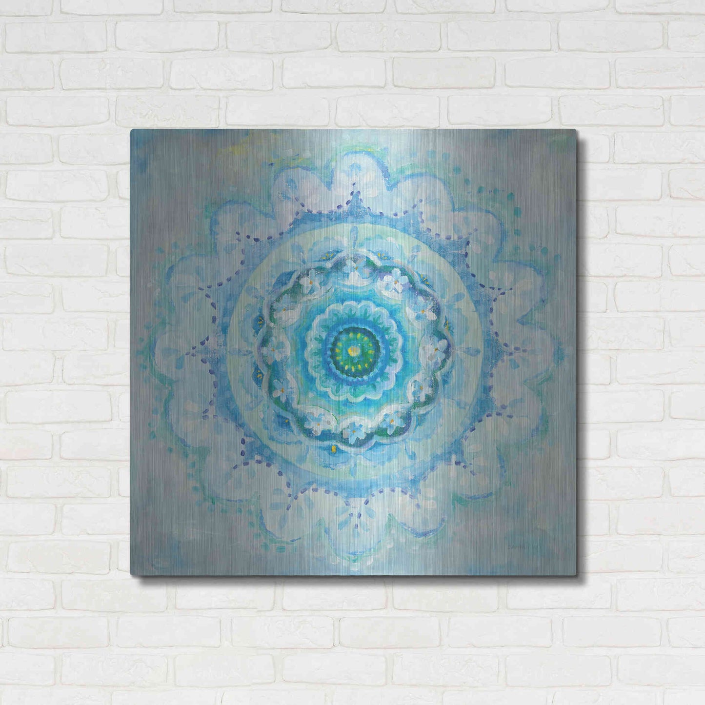 Luxe Metal Art 'Coastal Mandala' by Danhui Nai, Metal Wall Art,36x36