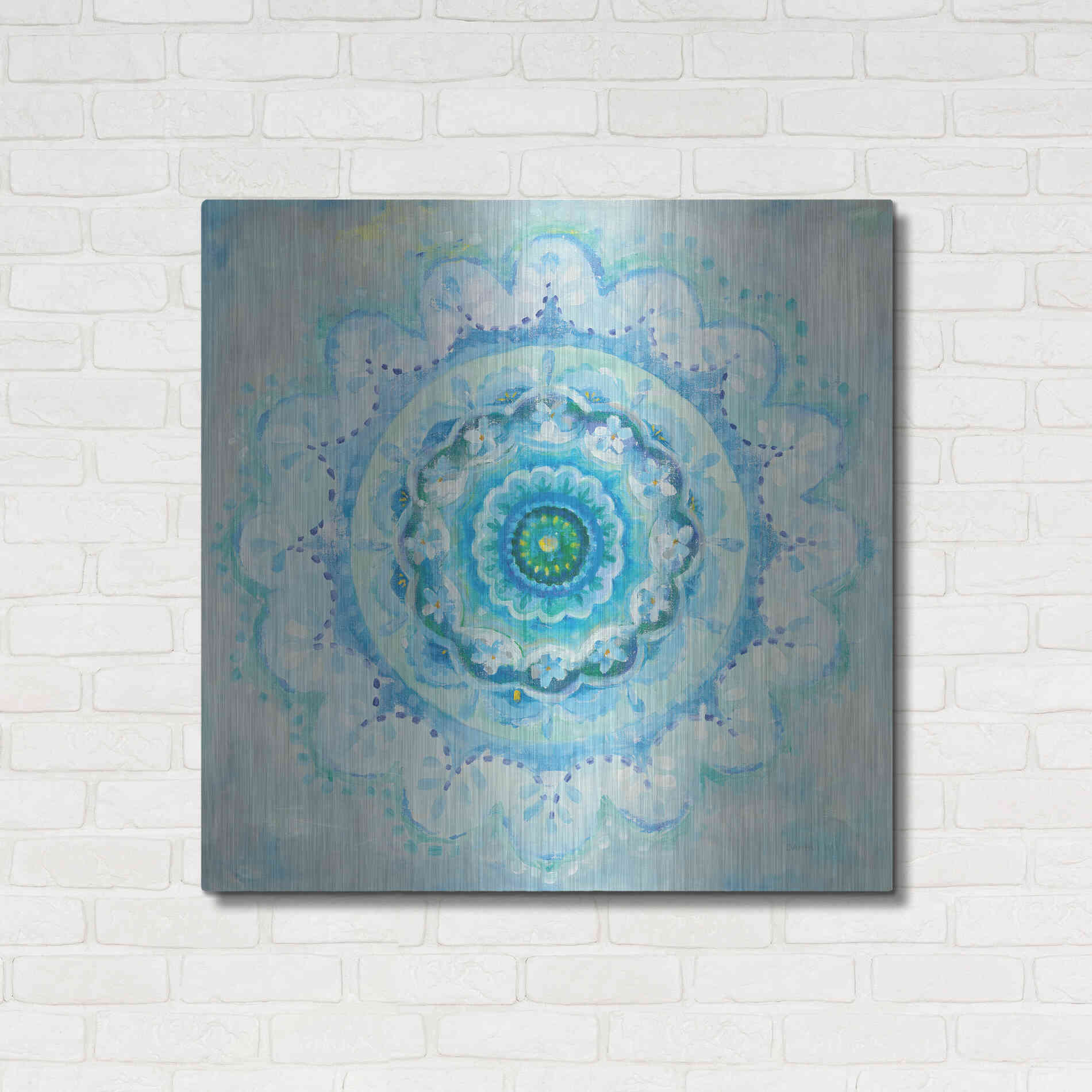 Luxe Metal Art 'Coastal Mandala' by Danhui Nai, Metal Wall Art,36x36