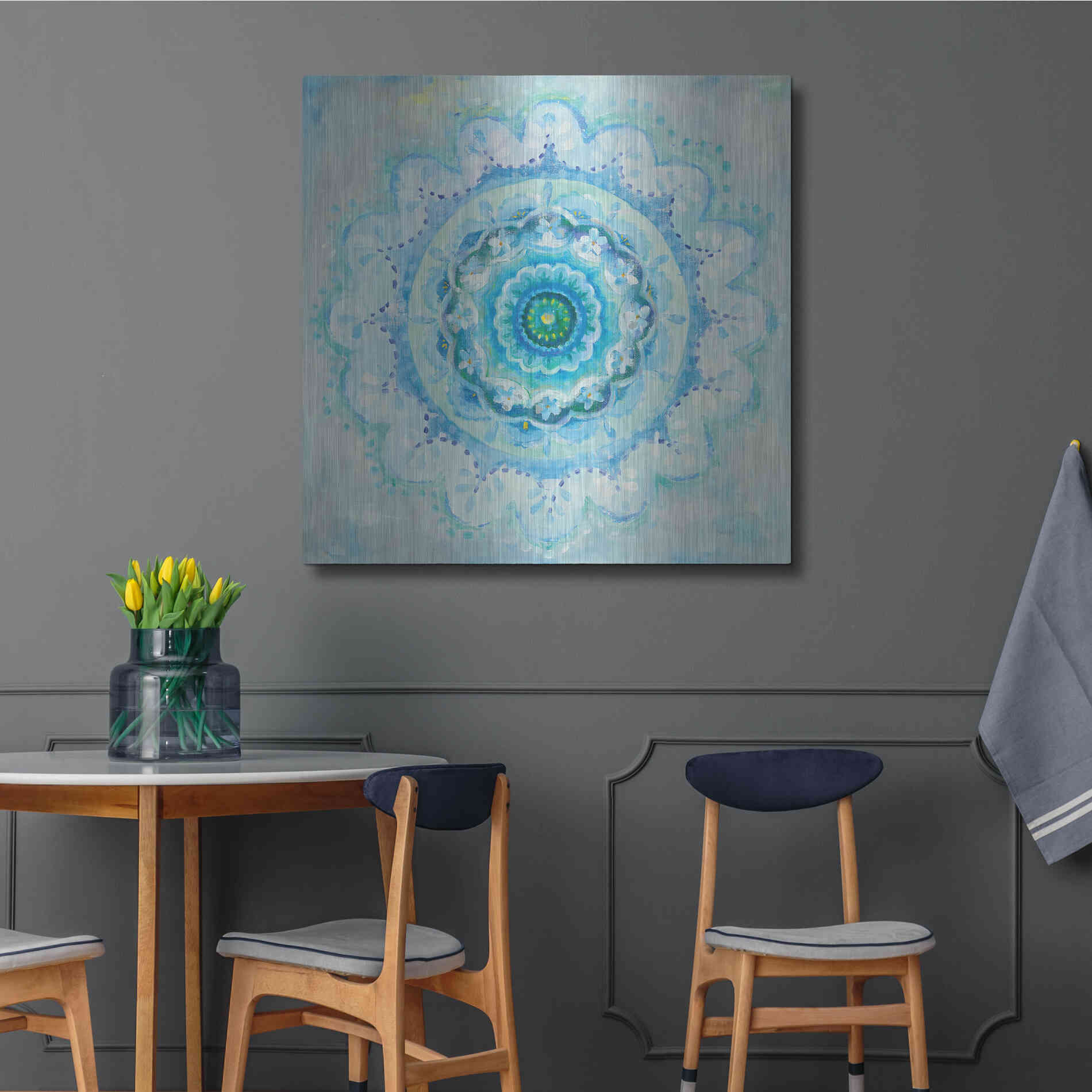 Luxe Metal Art 'Coastal Mandala' by Danhui Nai, Metal Wall Art,36x36