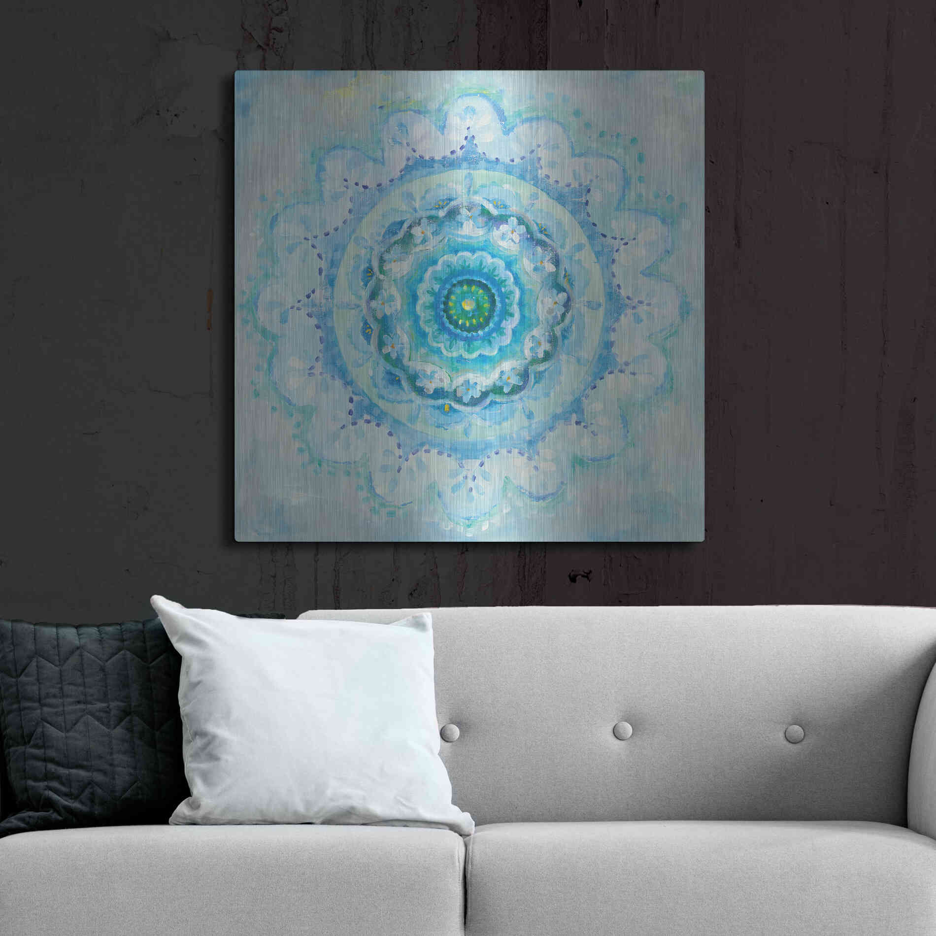 Luxe Metal Art 'Coastal Mandala' by Danhui Nai, Metal Wall Art,36x36