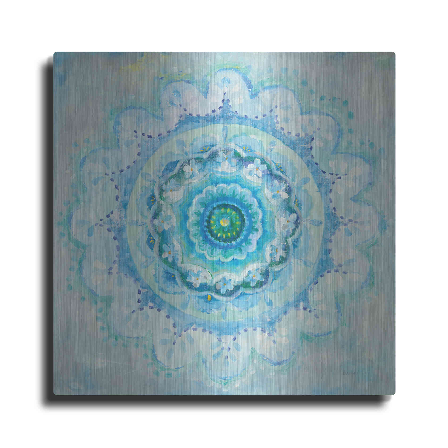 Luxe Metal Art 'Coastal Mandala' by Danhui Nai, Metal Wall Art