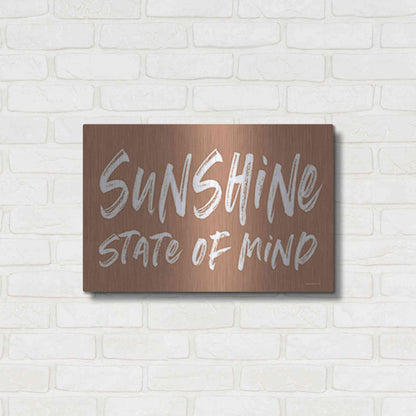 Luxe Metal Art 'Sunshine State of Mind' by Lettered & Lined, Metal Wall Art,24x16