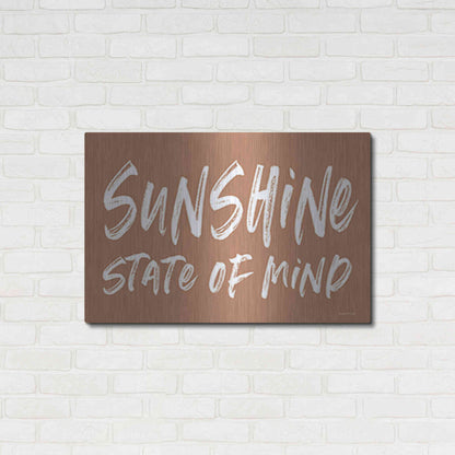 Luxe Metal Art 'Sunshine State of Mind' by Lettered & Lined, Metal Wall Art,36x24