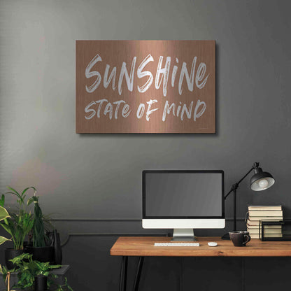 Luxe Metal Art 'Sunshine State of Mind' by Lettered & Lined, Metal Wall Art,36x24