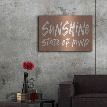 Luxe Metal Art 'Sunshine State of Mind' by Lettered & Lined, Metal Wall Art,36x24
