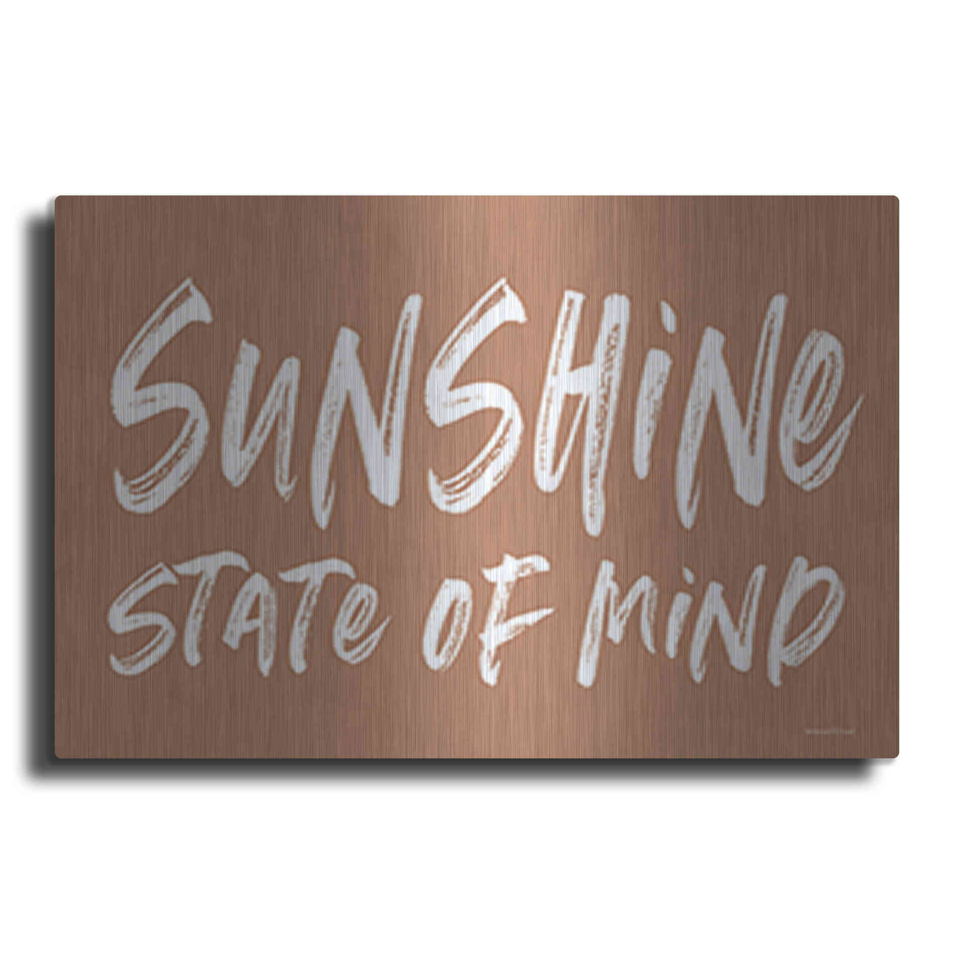 Luxe Metal Art 'Sunshine State of Mind' by Lettered & Lined, Metal Wall Art