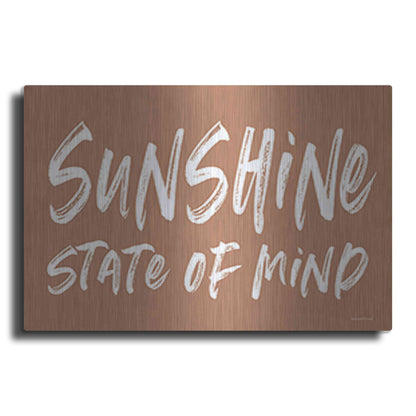 Luxe Metal Art 'Sunshine State of Mind' by Lettered & Lined, Metal Wall Art