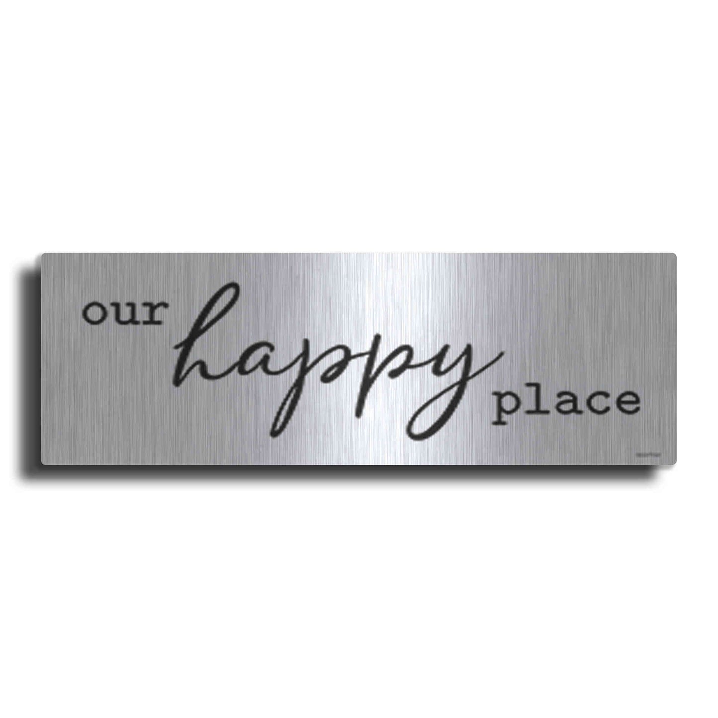 Luxe Metal Art 'Our Happy Place' by lettered & lines, Metal Wall Art