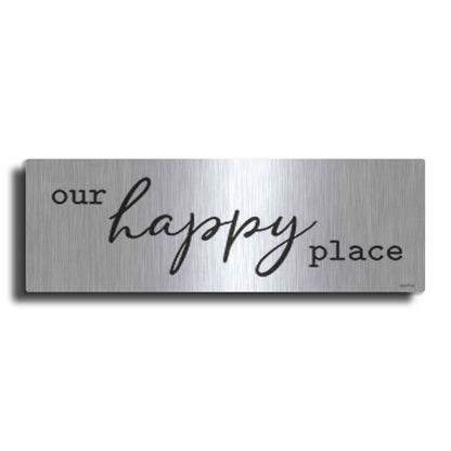 Luxe Metal Art 'Our Happy Place' by lettered & lines, Metal Wall Art