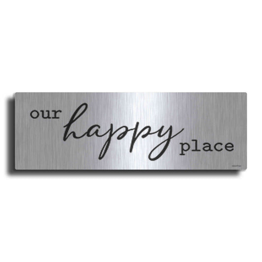 Luxe Metal Art 'Our Happy Place' by lettered & lines, Metal Wall Art