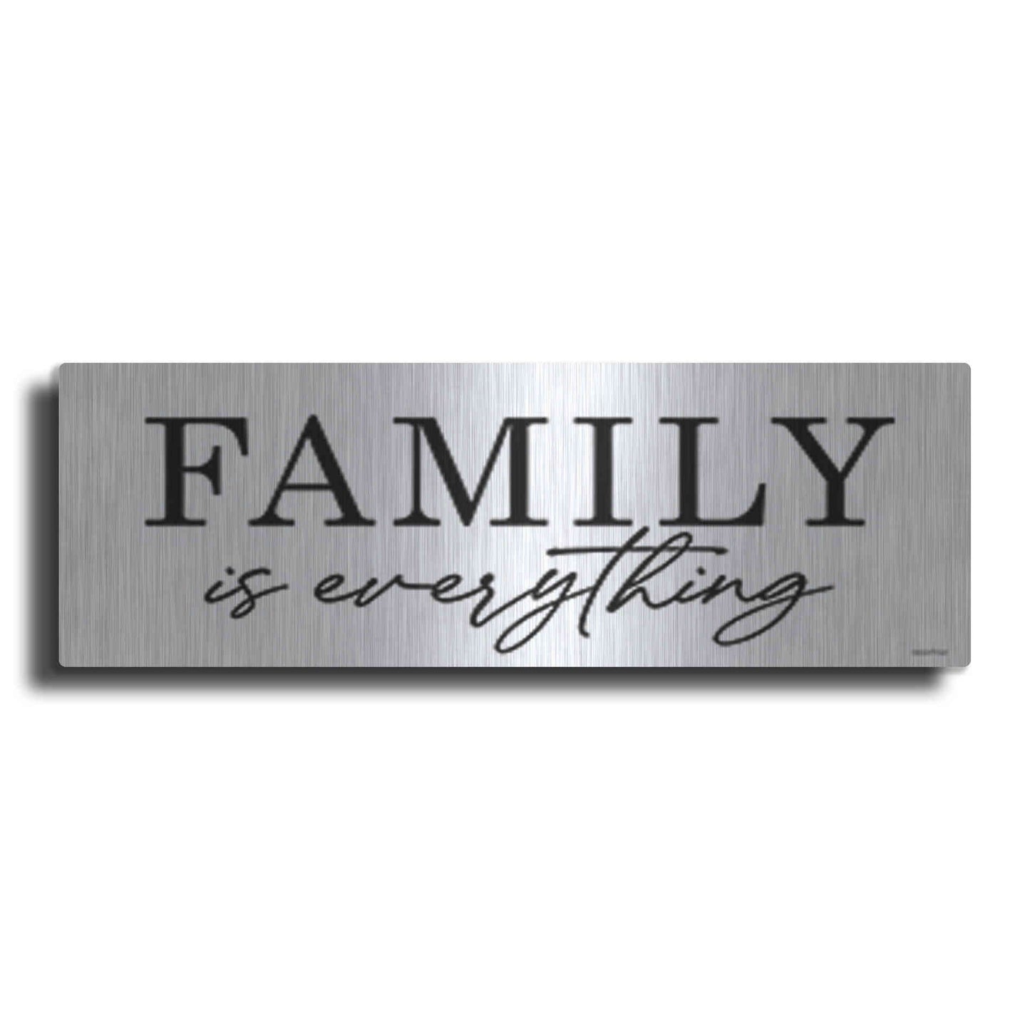 Luxe Metal Art 'Family is Everything' by lettered & lines, Metal Wall Art