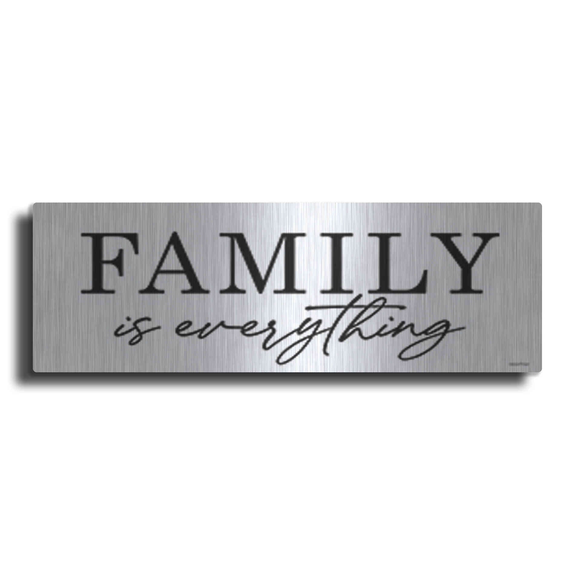 Luxe Metal Art 'Family is Everything' by lettered & lines, Metal Wall Art
