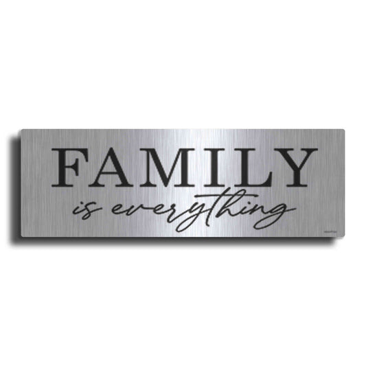 Luxe Metal Art 'Family is Everything' by lettered & lines, Metal Wall Art