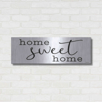 Luxe Metal Art 'Home Sweet Home' by lettered & lines, Metal Wall Art,36x12