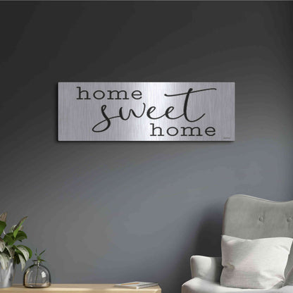 Luxe Metal Art 'Home Sweet Home' by lettered & lines, Metal Wall Art,36x12