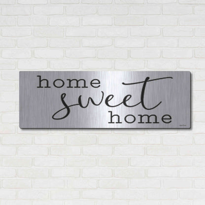 Luxe Metal Art 'Home Sweet Home' by lettered & lines, Metal Wall Art,48x16