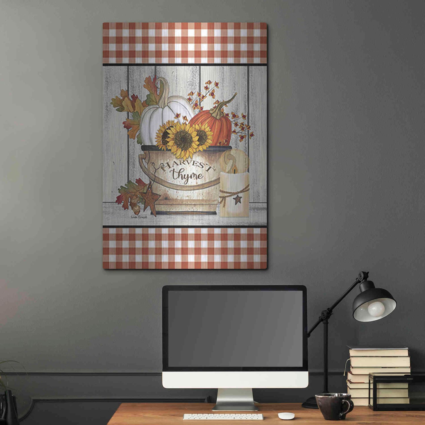 Luxe Metal Art 'Harvest Thyme' by Linda Spivey, Metal Wall Art,24x36