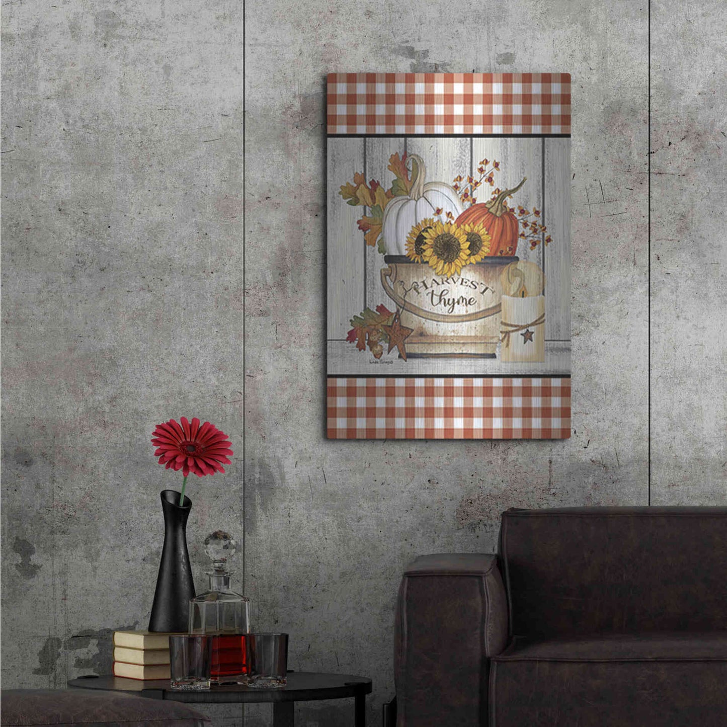 Luxe Metal Art 'Harvest Thyme' by Linda Spivey, Metal Wall Art,24x36