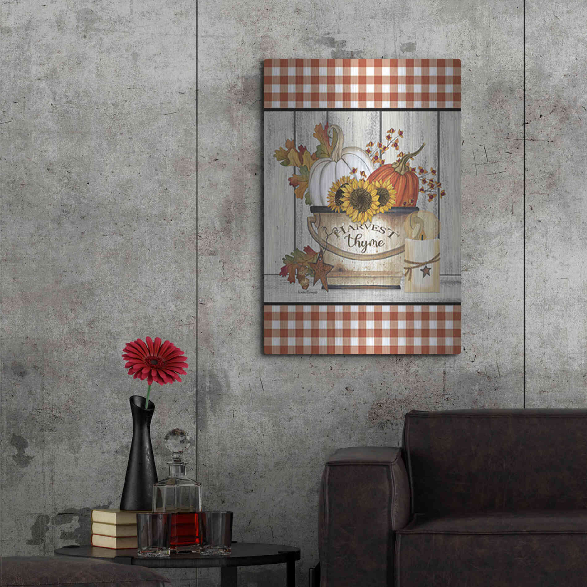 Luxe Metal Art 'Harvest Thyme' by Linda Spivey, Metal Wall Art,24x36