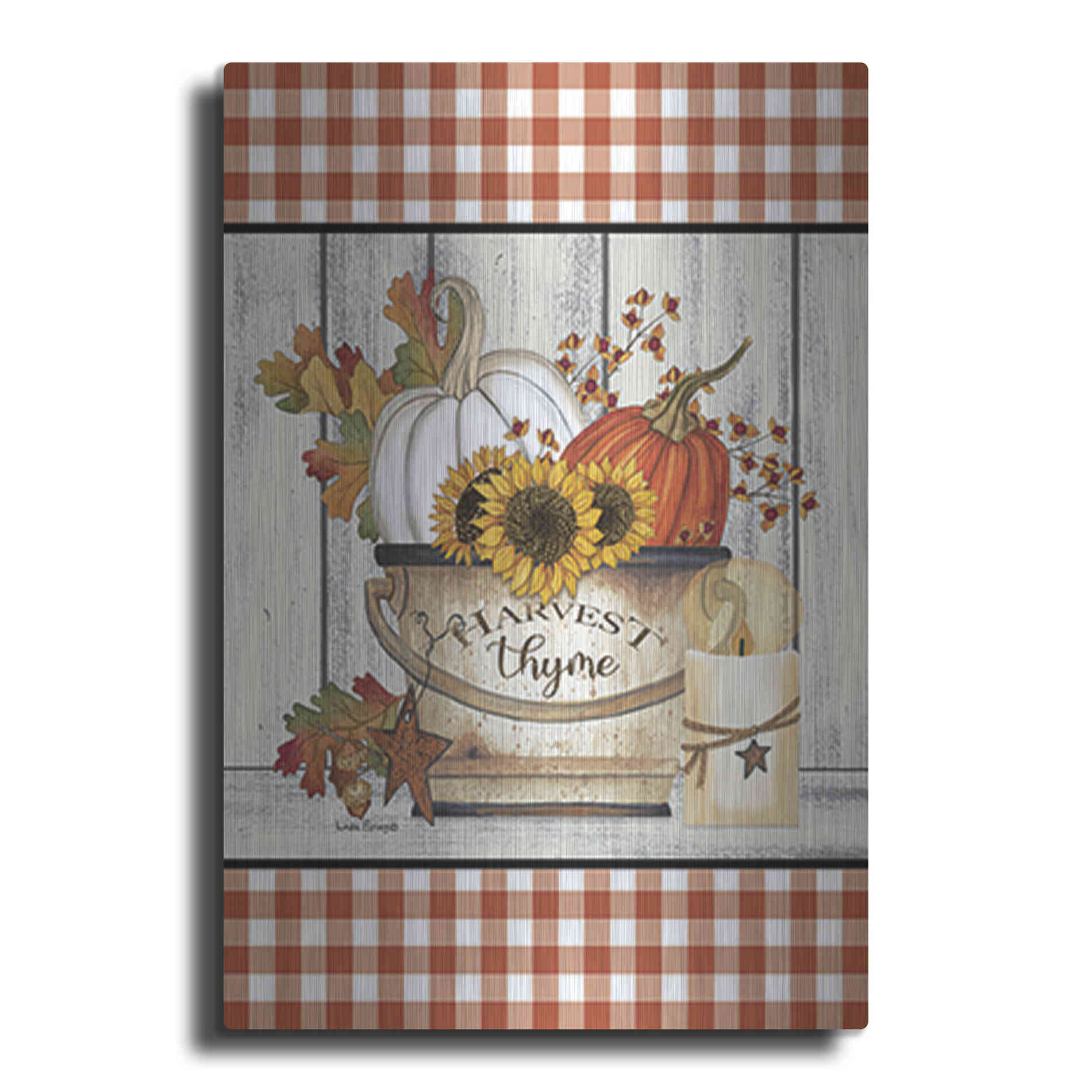 Luxe Metal Art 'Harvest Thyme' by Linda Spivey, Metal Wall Art