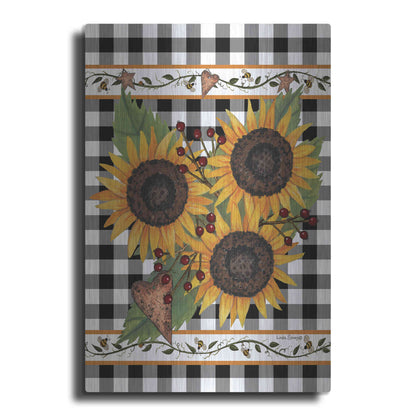 Luxe Metal Art 'Sunflowers and Vines' by Linda Spivey, Metal Wall Art