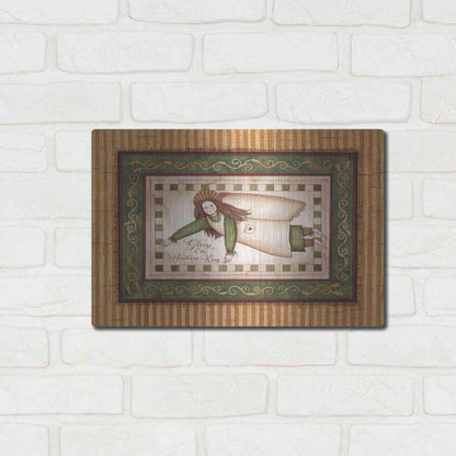 Luxe Metal Art 'Angel Rejoicing' by Linda Spivey, Metal Wall Art,16x12