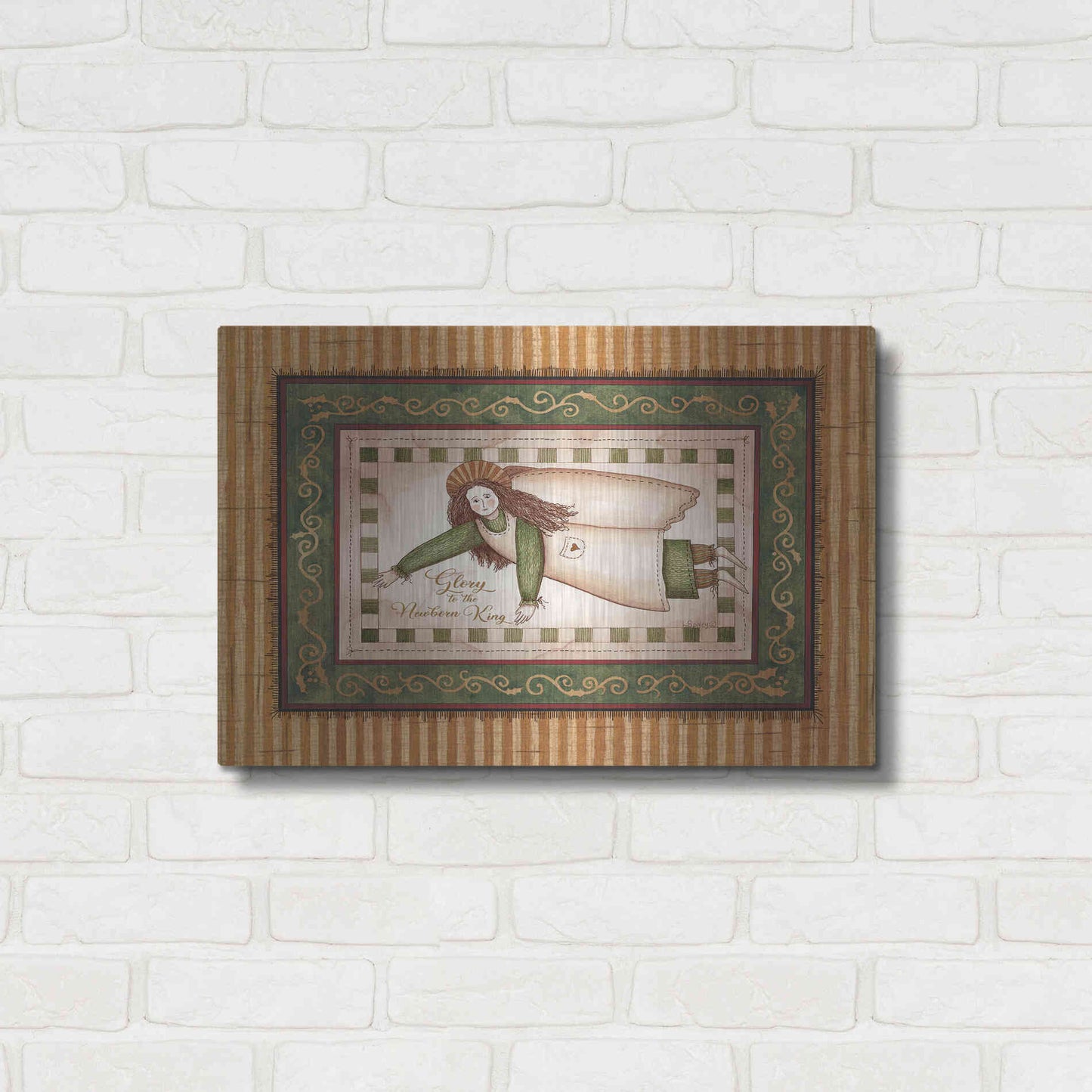 Luxe Metal Art 'Angel Rejoicing' by Linda Spivey, Metal Wall Art,24x16