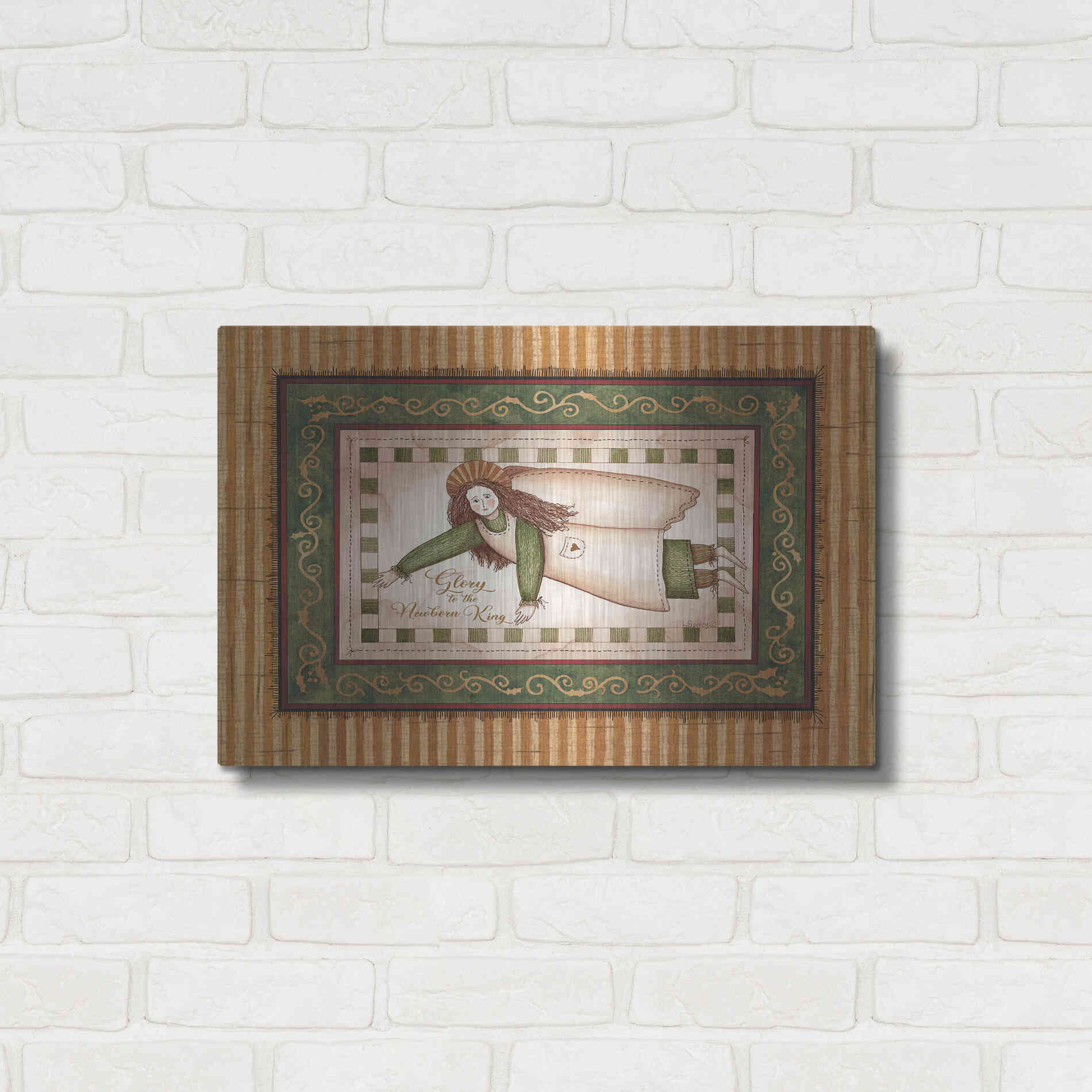 Luxe Metal Art 'Angel Rejoicing' by Linda Spivey, Metal Wall Art,24x16