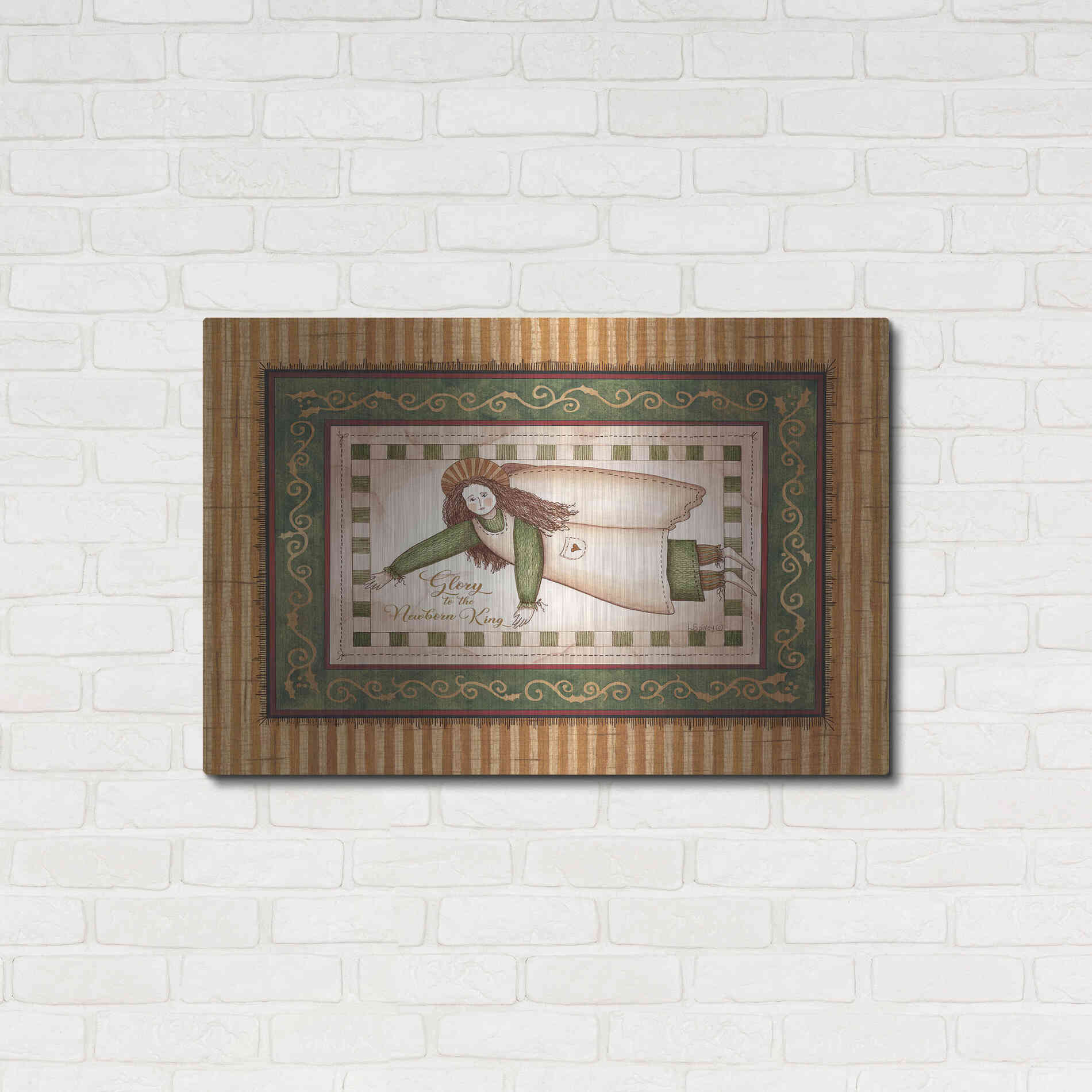 Luxe Metal Art 'Angel Rejoicing' by Linda Spivey, Metal Wall Art,36x24