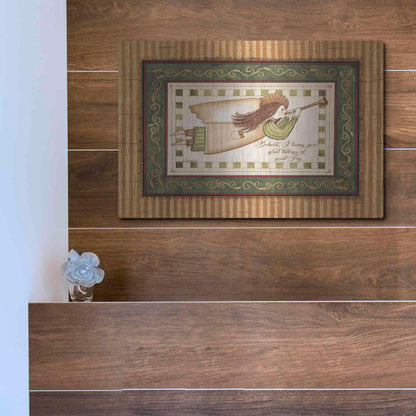 Luxe Metal Art 'Angel with Trumpet' by Linda Spivey, Metal Wall Art,16x12