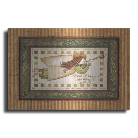 Luxe Metal Art 'Angel with Trumpet' by Linda Spivey, Metal Wall Art