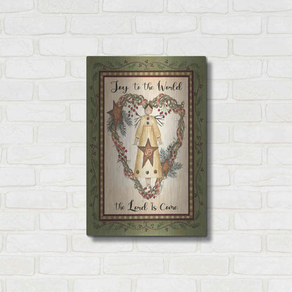 Luxe Metal Art 'Joy to the World Angel' by Linda Spivey, Metal Wall Art,16x24