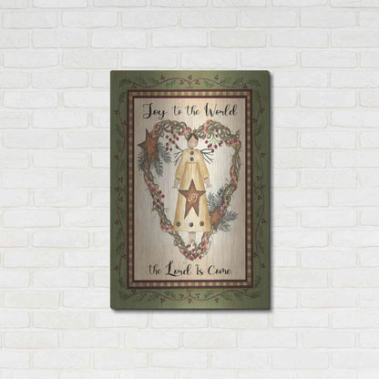 Luxe Metal Art 'Joy to the World Angel' by Linda Spivey, Metal Wall Art,24x36